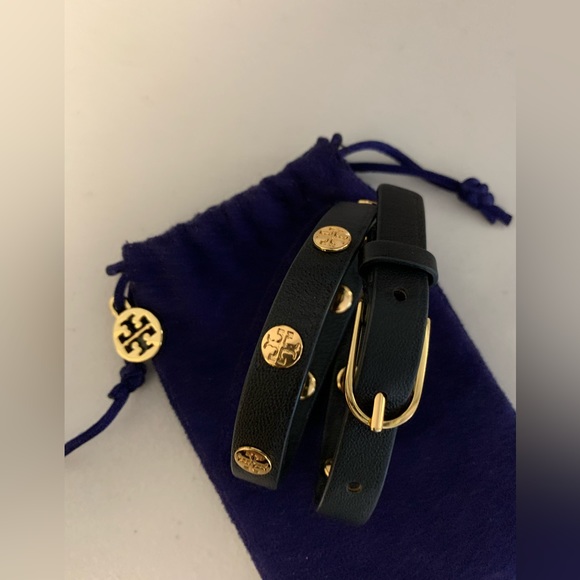 💕👜TORY BURCH Black Leather Wrap Bracelet💕 - Picture 4 of 7